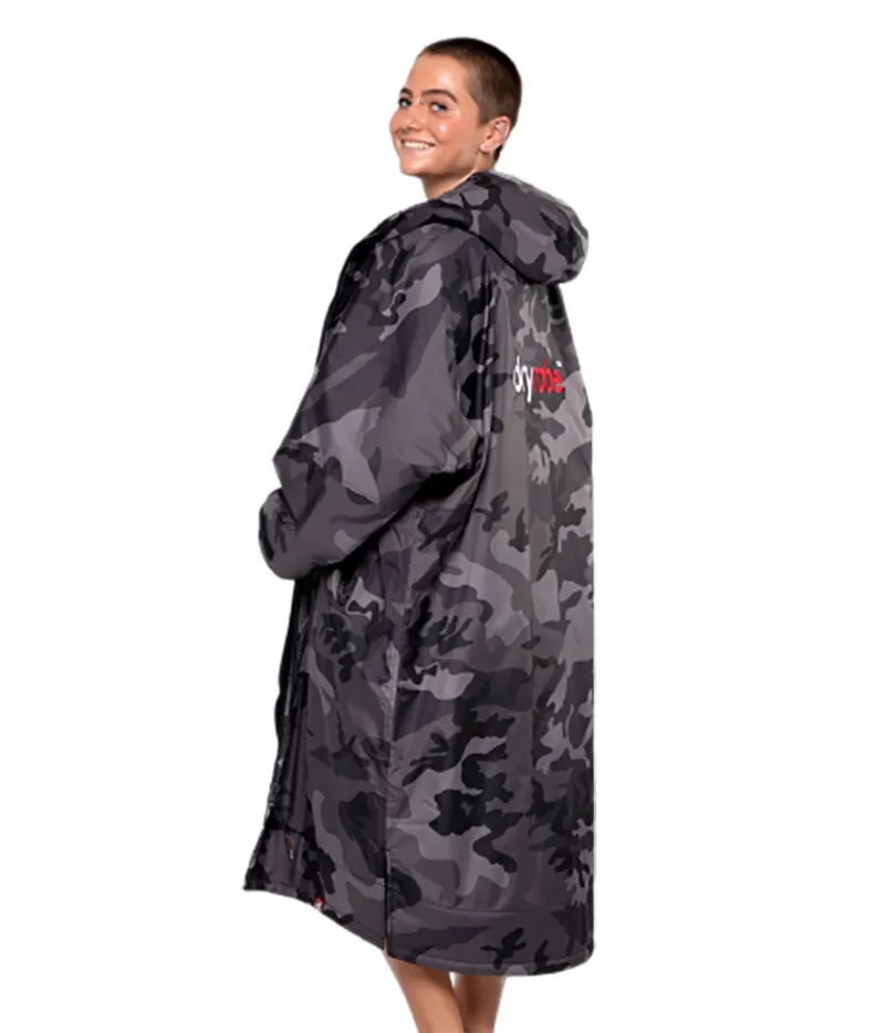 Dryrobe Adult Advance Long Sleeve Change Robe V3 Medium Black/Camo Black-6